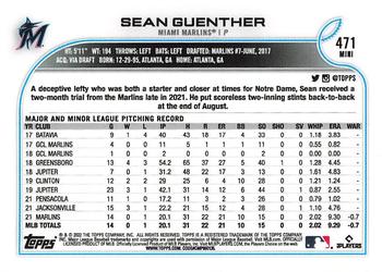 2022 Topps Mini #471 Sean Guenther Back