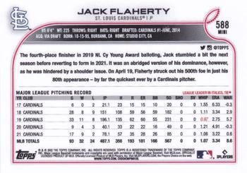 2022 Topps Mini #588 Jack Flaherty Back