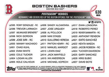 2022 Topps Mini #630 Boston Bashers Back
