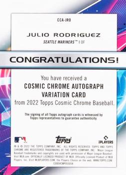 2022 Topps Chrome Cosmic - Cosmic Chrome Autographs #CCA-JRO Julio Rodriguez Back