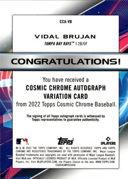 2022 Topps Chrome Cosmic - Cosmic Chrome Autographs #CCA-VB Vidal Brujan Back