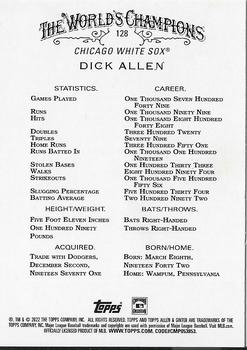 2022 Topps Allen & Ginter - Silver Portrait #128 Dick Allen Back