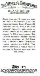 2022 Topps Allen & Ginter - Mini Black Border #211 Blake Grice Back