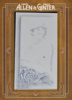 2022 Topps Allen & Ginter - Mini Framed Printing Plate Black #322 Dave Concepcion Front