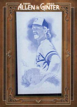 2022 Topps Allen & Ginter - Mini Framed Printing Plate Cyan #89 Robin Yount Front