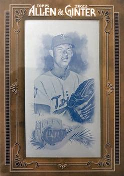 2022 Topps Allen & Ginter - Mini Framed Printing Plate Yellow #323 Jim Kaat Front