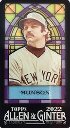 2022 Topps Allen & Ginter - Mini Stained Glass #33 Thurman Munson Front