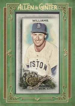 2022 Topps Allen & Ginter - Mini Framed Cloth #95 Ted Williams Front
