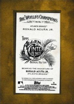 2022 Topps Allen & Ginter - Framed Mini Autographs #MA-RAJ Ronald Acuña Jr. Back