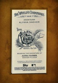 2022 Topps Allen & Ginter - Framed Mini Autographs #MA-AN Alyssa Naeher Back