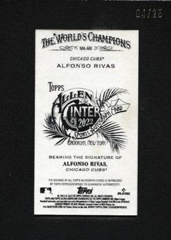 2022 Topps Allen & Ginter - Framed Mini Autographs Black Frame #MA-ARI Alfonso Rivas Back
