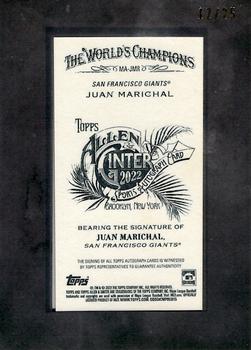 2022 Topps Allen & Ginter - Framed Mini Autographs Black Frame #MA-JMR Juan Marichal Back