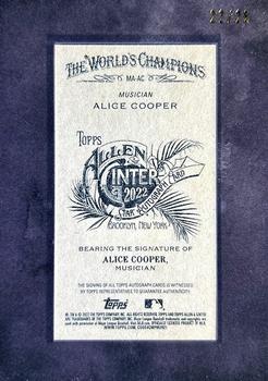 2022 Topps Allen & Ginter - Framed Mini Autographs Black Frame #MA-AC Alice Cooper Back