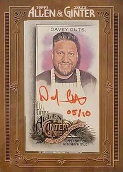 2022 Topps Allen & Ginter - Framed Mini Autographs Red Ink #MA-DCU Davey Cuts Front