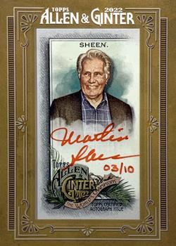 2022 Topps Allen & Ginter - Framed Mini Autographs Red Ink #MA-MSH Martin Sheen Front