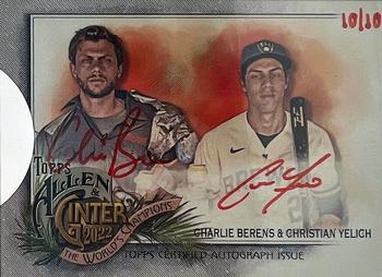 2022 Topps Allen & Ginter - Full-Size Dual Autographs Red Ink #DA-BY Charlie Berens / Christian Yelich Front