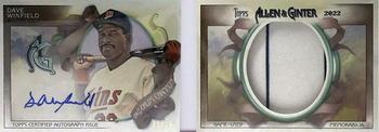 2022 Topps Allen & Ginter - Autograph Relic Book #ARBC-DW Dave Winfield Front
