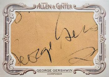 2022 Topps Allen & Ginter - Cut Signatures #CS-GG George Gershwin Front