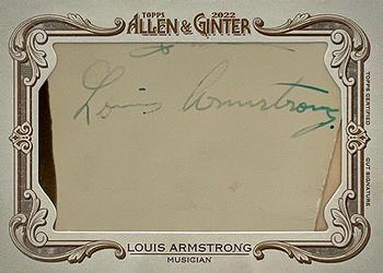 2022 Topps Allen & Ginter - Cut Signatures #CS-LA Louis Armstrong Front