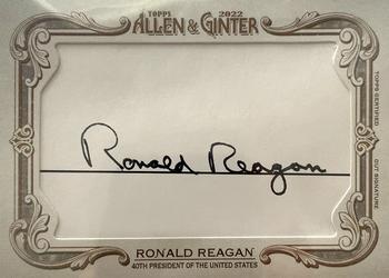 2022 Topps Allen & Ginter - Cut Signatures #CS-RR Ronald Reagan Front