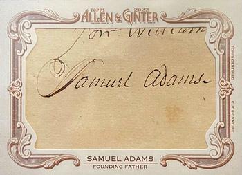 2022 Topps Allen & Ginter - Cut Signatures #CS-SA Samuel Adams Front