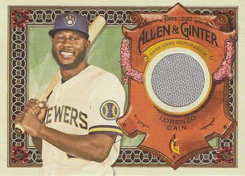2022 Topps Allen & Ginter - Full-Size Relics A Design #AGRA-LCA Lorenzo Cain Front