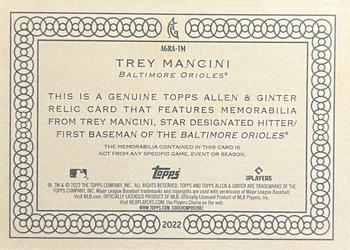 2022 Topps Allen & Ginter - Full-Size Relics A Design #AGRA-TM Trey Mancini Back
