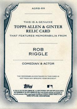 2022 Topps Allen & Ginter - Full-Size Relics B Design #AGRB-RR Rob Riggle Back