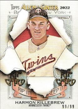 2022 Topps Allen & Ginter - Rip Cards #RC-HK Harmon Killebrew Front