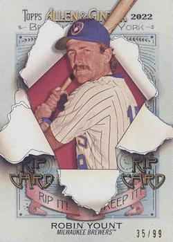 2022 Topps Allen & Ginter - Rip Cards #RC-RY Robin Yount Front