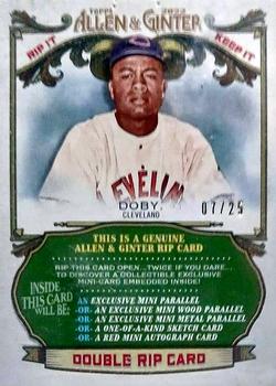 2022 Topps Allen & Ginter - Dual Rip Cards #DRC-DF Larry Doby / Bob Feller Front