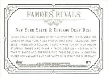 2022 Topps Allen & Ginter - Famous Rivals #FR-4 New York Slice / Chicago Deep Dish Back