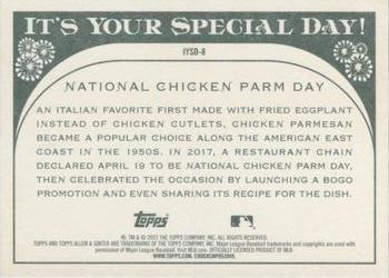 2022 Topps Allen & Ginter - It's Your Special Day! #IYSD-8 National Chicken Parm Day Back