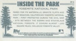 2022 Topps Allen & Ginter - Mini Inside the Park #ITP-5 Yosemite National Park Back