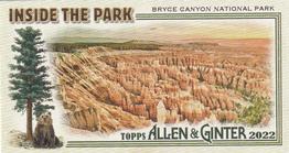 2022 Topps Allen & Ginter - Mini Inside the Park #ITP-22 Bryce Canyon National Park Front