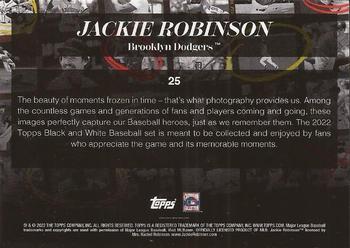 2022 Topps Black & White #25 Jackie Robinson Back