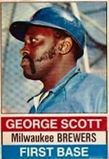 1976 Hostess - Brown Back #54 George Scott Front