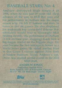 2022 Topps Heritage Minor League - 1973 Topps 1953 Reprint #4 Andruw Jones Back