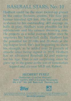 2022 Topps Heritage Minor League - 1973 Topps 1953 Reprint #10 Hedbert Perez Back
