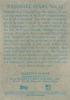 2022 Topps Heritage Minor League - 1973 Topps 1953 Reprint #12 Marcelo Mayer Back