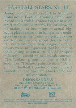 2022 Topps Heritage Minor League - 1973 Topps 1953 Reprint #14 Deion Sanders Back