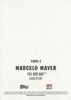 2022 Topps Heritage Minor League - 1973 Topps Pack Cover #73PC-1 Marcelo Mayer Back