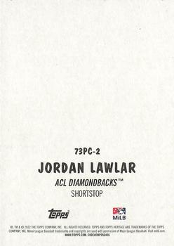 2022 Topps Heritage Minor League - 1973 Topps Pack Cover #73PC-2 Jordan Lawlar Back