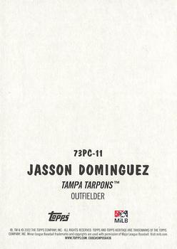 2022 Topps Heritage Minor League - 1973 Topps Pack Cover #73PC-11 Jasson Dominguez Back