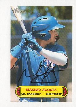 2022 Topps Heritage Minor League - 1973 Topps Baseball Pin-Up #73PU-10 Maximo Acosta Front