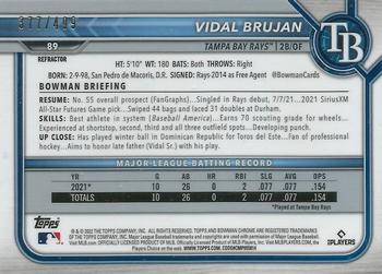 2022 Bowman Chrome - Refractor #89 Vidal Brujan Back
