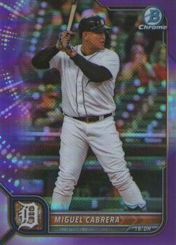 2022 Bowman Chrome - Purple Refractor #88 Miguel Cabrera Front