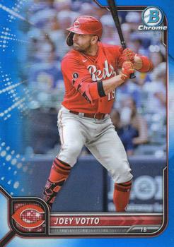 2022 Bowman Chrome - Blue Refractor #64 Joey Votto Front