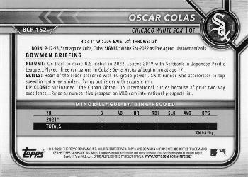 2022 Bowman Chrome - Prospects #BCP-152 Oscar Colas Back