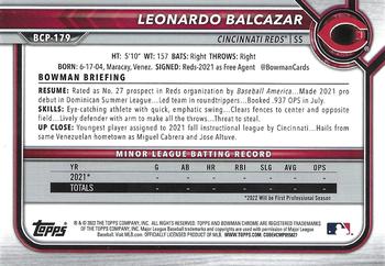 2022 Bowman Chrome - Prospects #BCP-179 Leonardo Balcazar Back